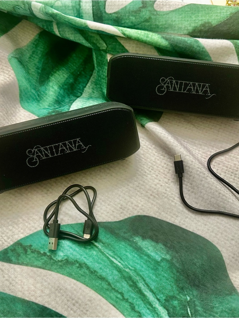 Carlos Santana Portable Bluetooth Speakers in Black (Pair)